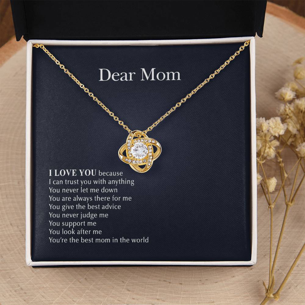 Always There For Me Love Knot Necklace