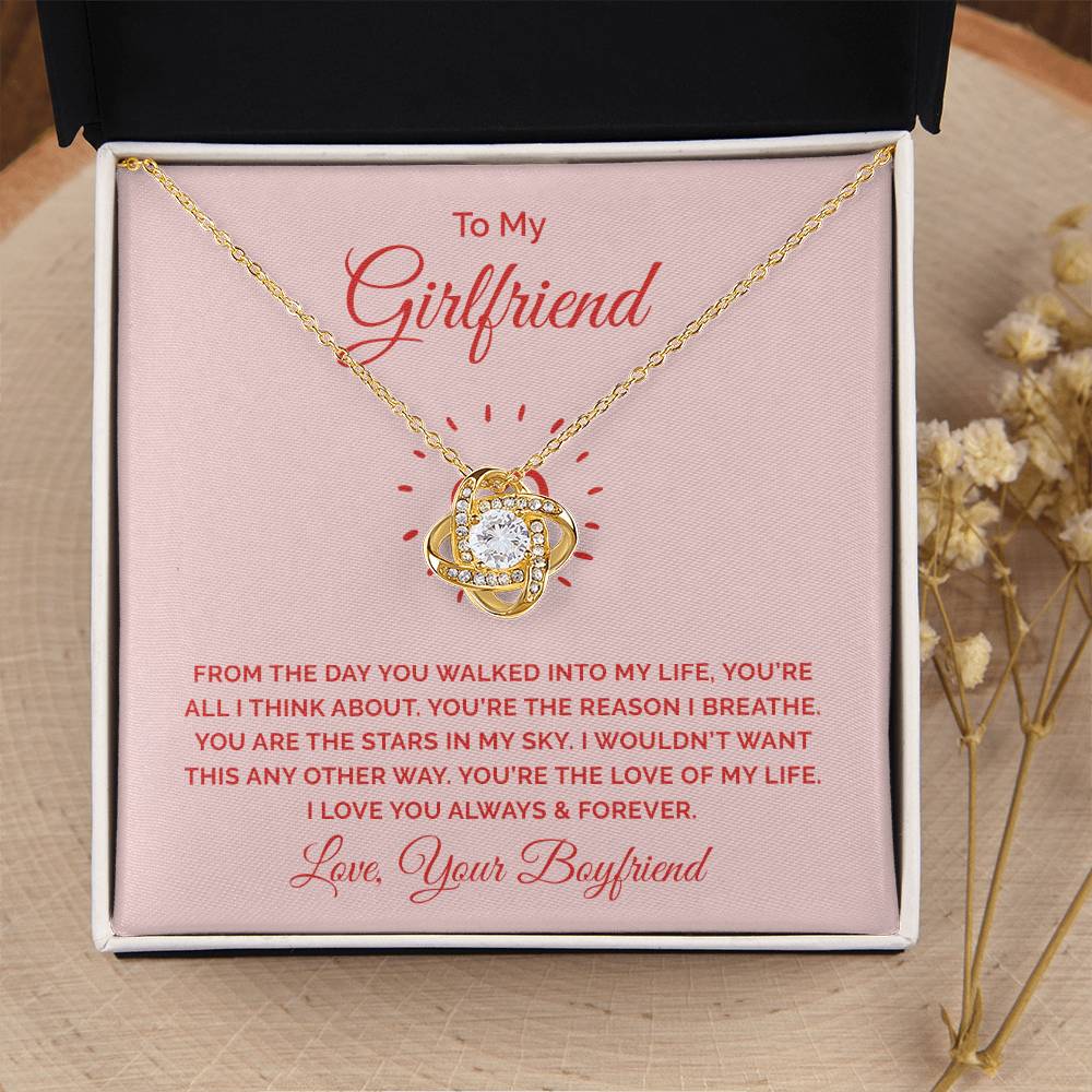 Will You Be My Girlfriend Gift Girlfriend Proposal Ideas Asking Out Girlfriend Will You Be My Girlfriend Proposal Necklace Love Knot Necklace
