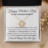 To Our Amazing Daughter Love Knot Necklace
