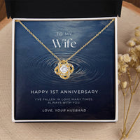 1 Year Anniversary Gift For Wife 1 Year Anniversary Gifts 1 Year Wedding Anniversary Gift Ideas 1St Wedding Anniversary Gift F(4) Love Knot Necklace