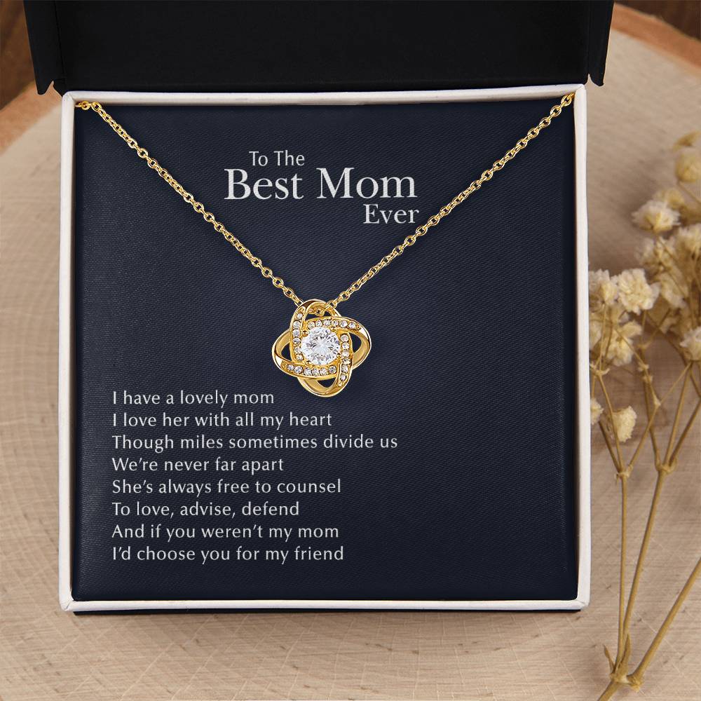 A Lovely Mom Love Knot Necklace
