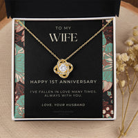 1 Year Anniversary Gift For Wife  1 Year Anniversary Gifts  1 Year Wedding Anniversary Gift Ideas  1St Wedding Anniversary Gift F(10) Love Knot Necklace