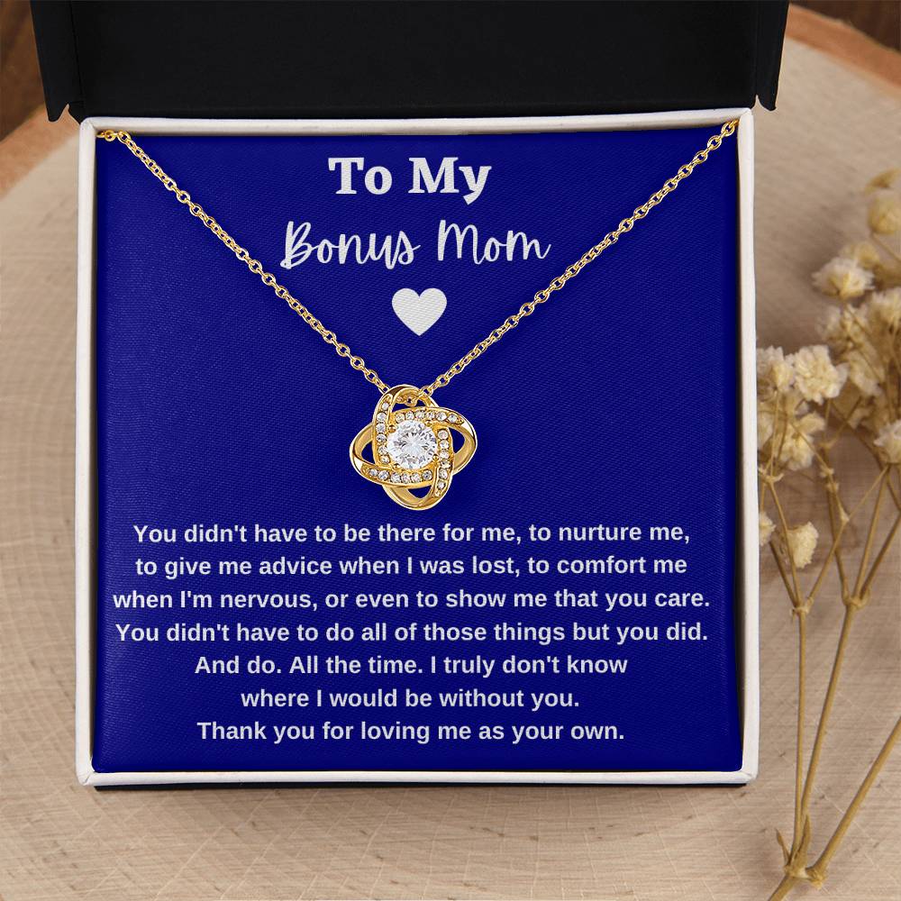 Gift For Bonus Mom - Loveknotnecklace 1 Love Knot Necklace