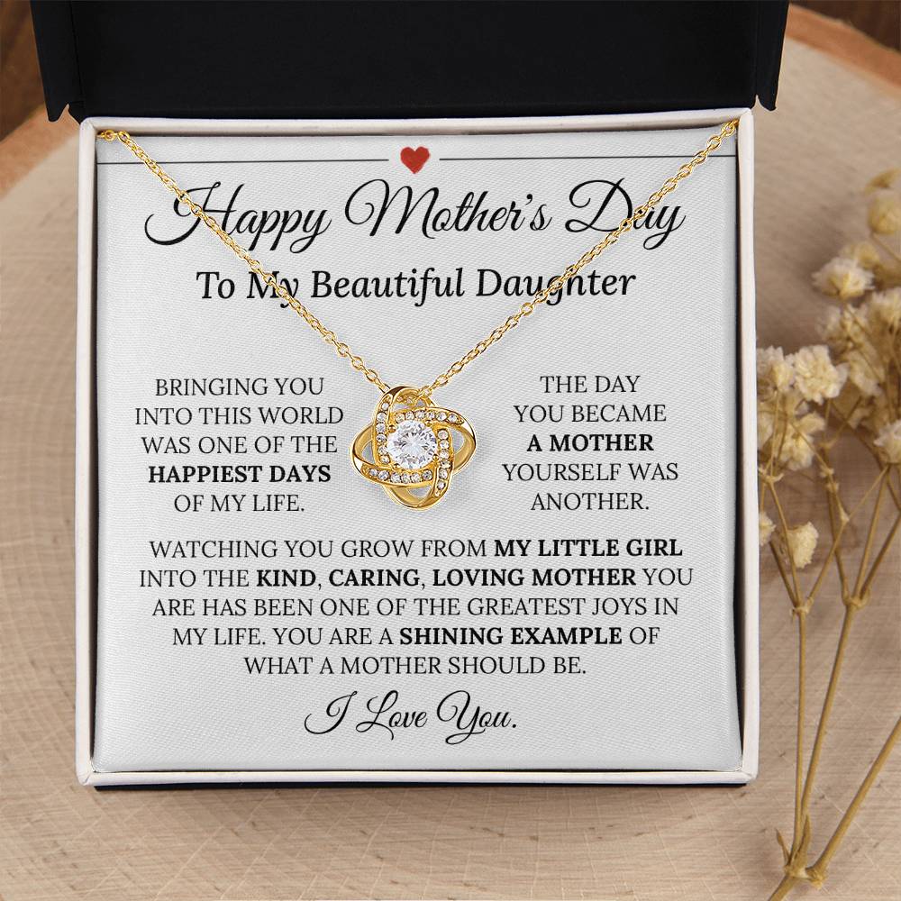 Heartfelt Mother's Day Gift For Daughter 2 Love Knot Necklace