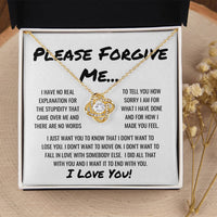 Sorry Forgive Me Apology Ne Love Knot Necklace