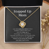 To My Beautiful Mom - Heart Melt Message Love Knot Necklace 1 Love Knot Necklace
