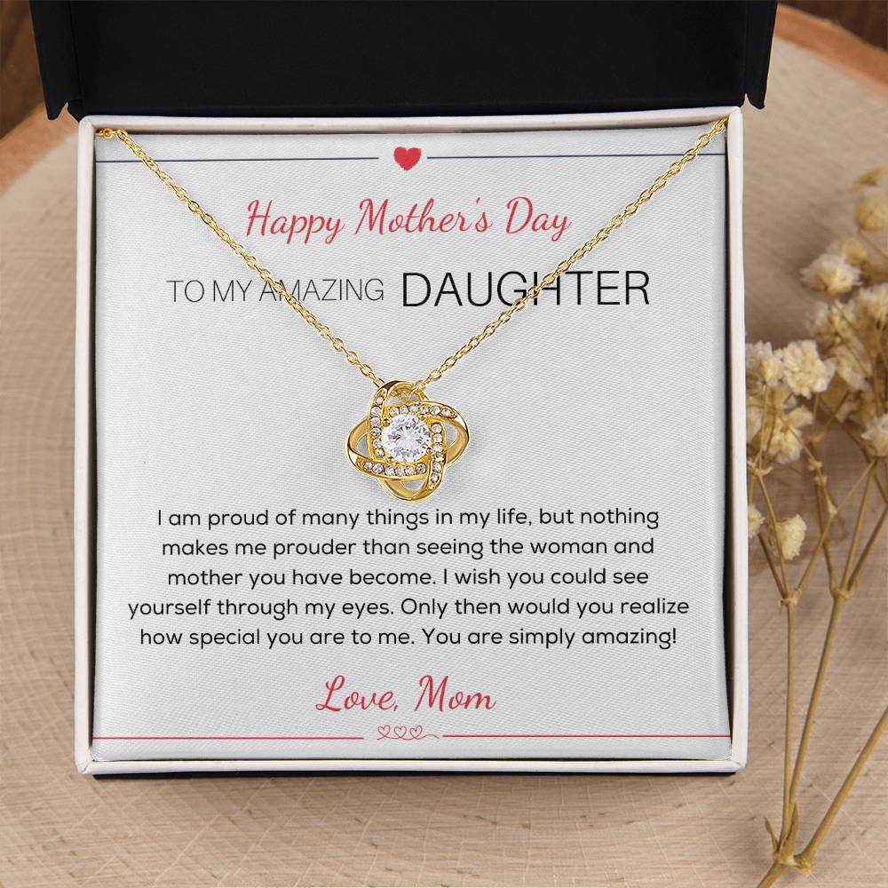 Almost Sold Out To My Daughter - Happy Mother's Day Love Knot Necklace