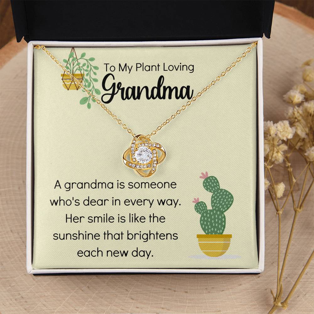 Plant Loving Gifts For Mothers Day Presents For Grandma Birthday Plant Lover Gift From Granddaughter Necklace Gift From Grandkids 1 Love Knot Necklace