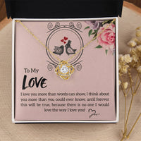 To My Girlfriend Necklace For Girlfriend Girlfriend Jewelry Girlfriend Gift Anniversary Gift For Girlfriend Love Knot Necklace