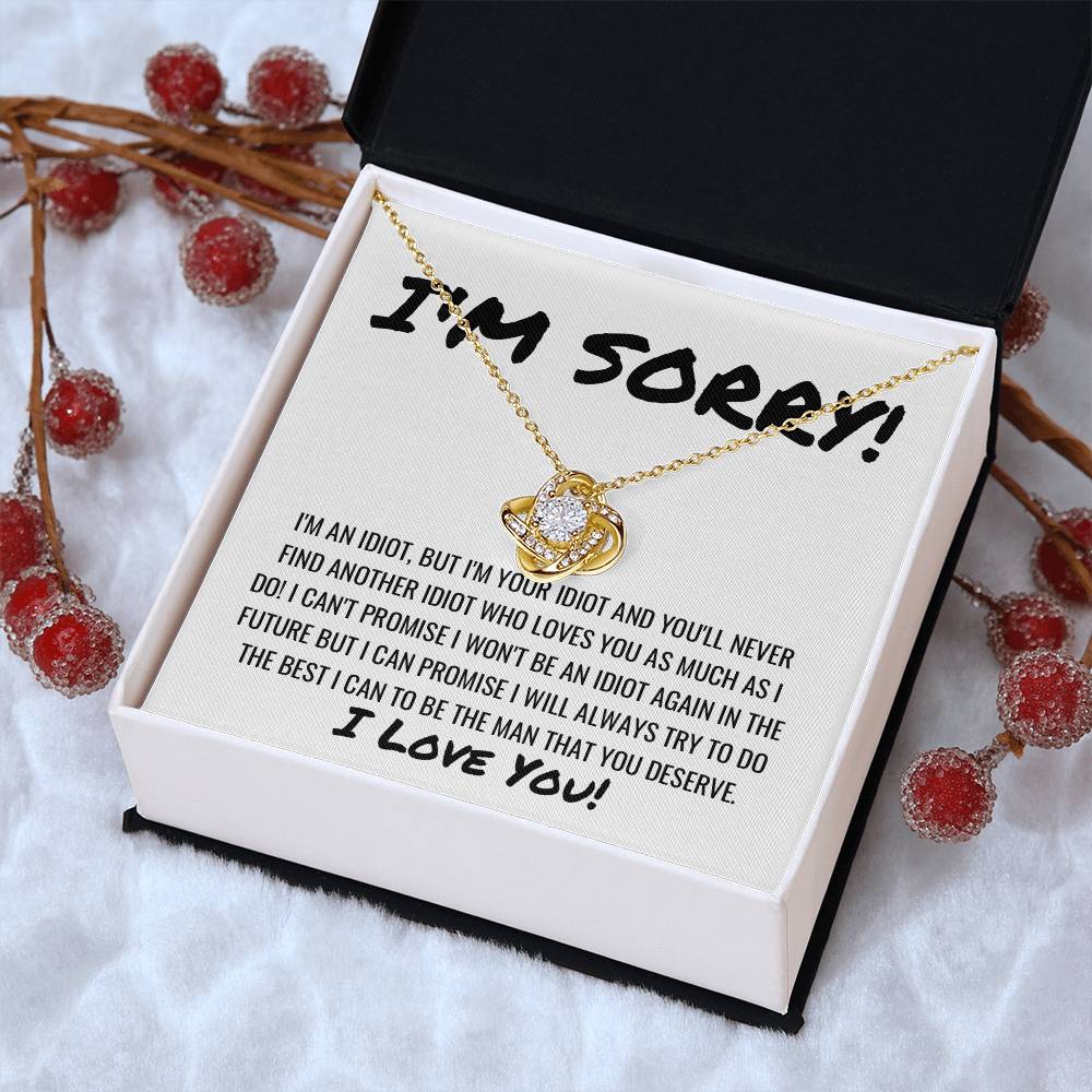 Sorry Apology Necklace 7 Love Knot Necklace
