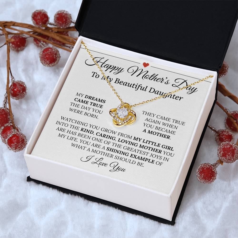 Heartfelt Mother's Day Gift For Daughter 4 Love Knot Necklace