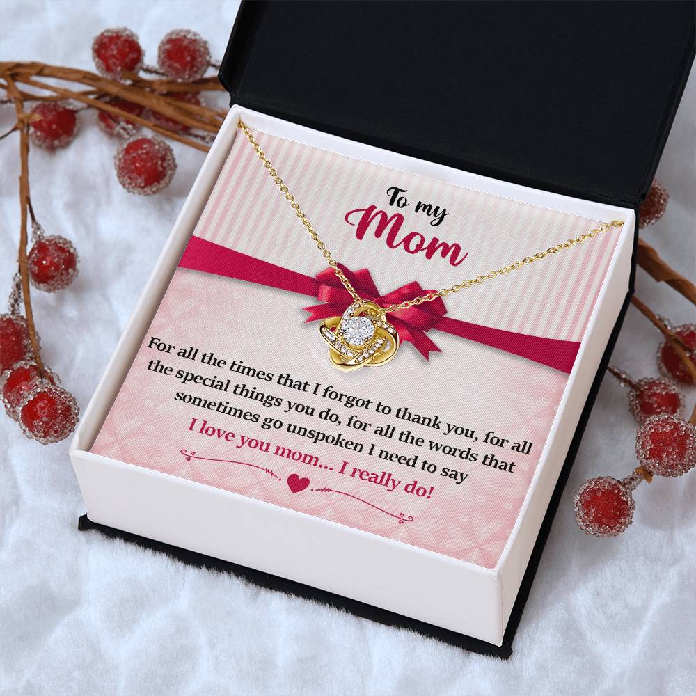 Mom - For All The Times Love Knot Necklace