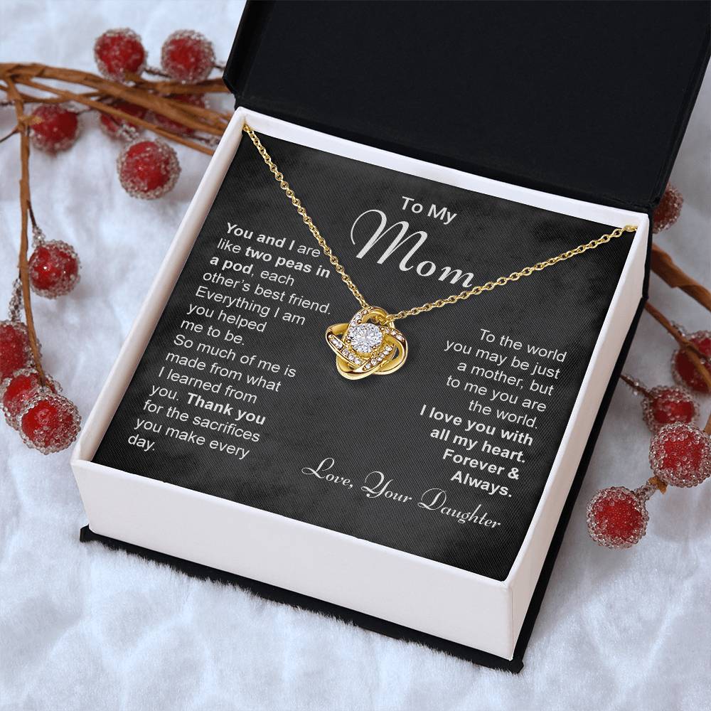 To My Mom The Love Knot Necklace Love Knot Necklace
