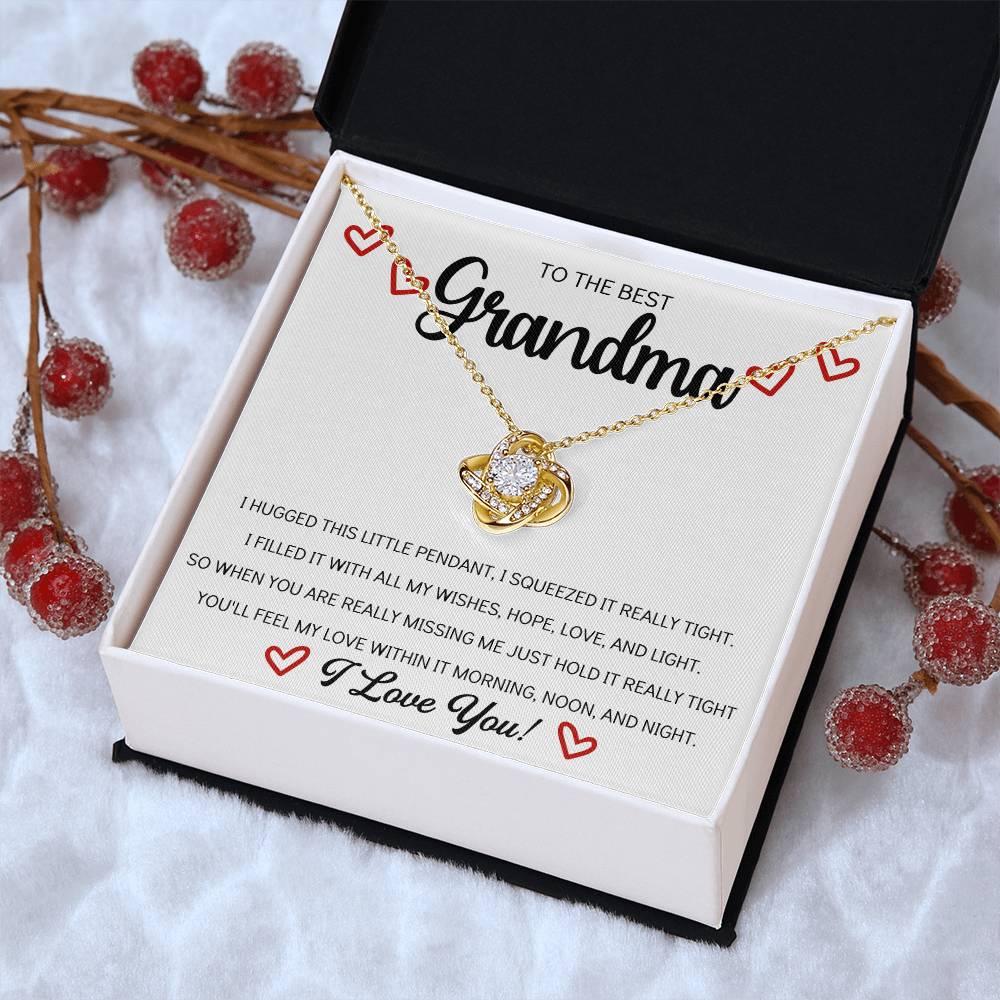 Grandma Necklace Gifts For Grandma From Granddaughter Or Grandson Mothers Day Gift Ideas For Grandma Best Grandma Ever Love Knot Necklace