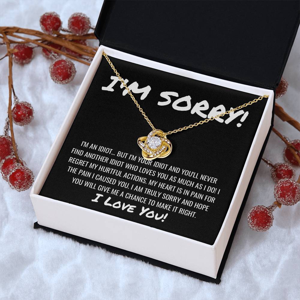 Sorry Apology Necklace 10 Love Knot Necklace