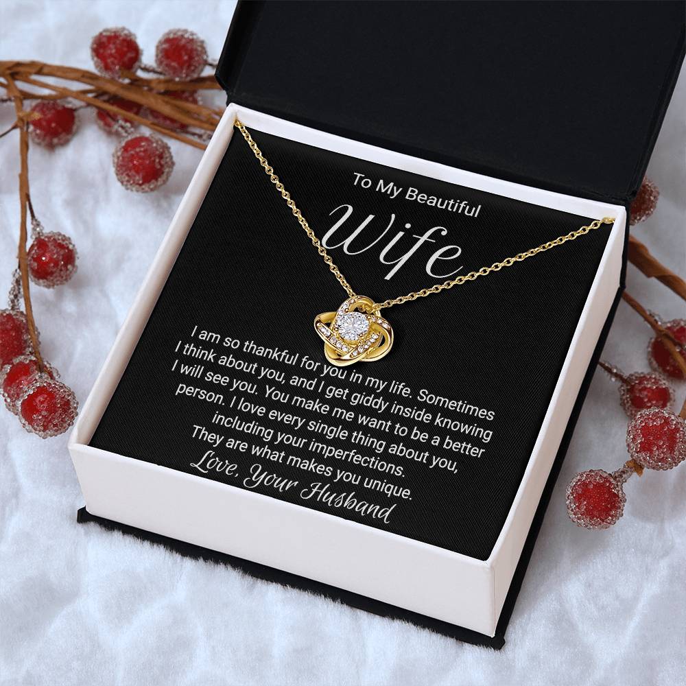 Gift For Wife Birthday - Love Knot Necklace Love Knot Necklace
