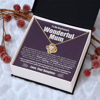 To My Boyfriend's Wonderful Mum - The Love Knot Necklace Love Knot Necklace