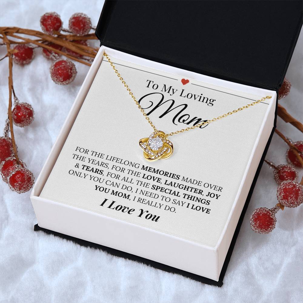 Heartfelt Mother's Day Gift For Mom Love Knot Necklace 11