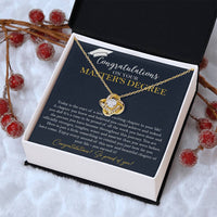 Master's Degree Graduation Gift Necklace Masters Graduation Gift Gift For Her - Love Knot Necklace
