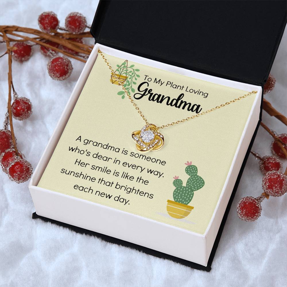 Plant Loving Gifts For Mothers Day Presents For Grandma Birthday Plant Lover Gift From Granddaughter Necklace Gift From Grandkids 1 Love Knot Necklace