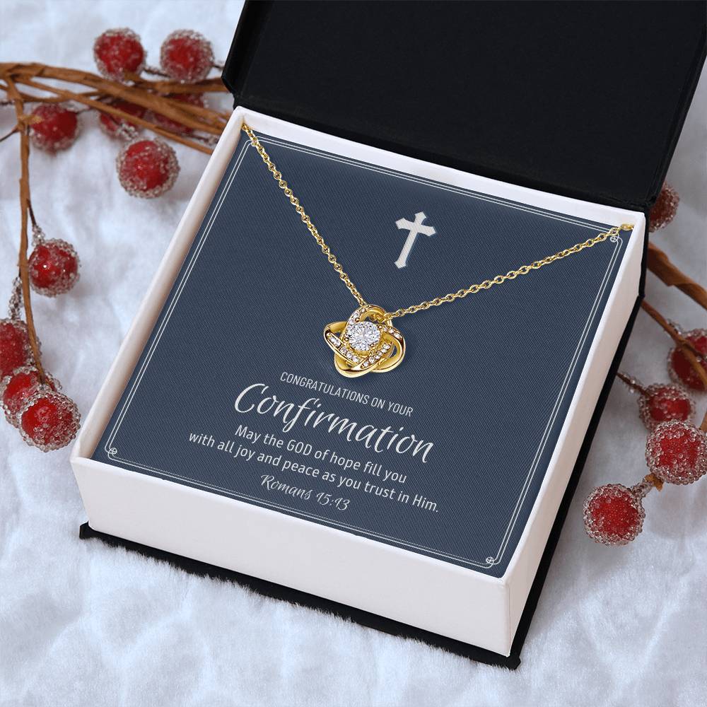 Confirmation Gift For Young Ladies Confirmation Granddaughter Love Knot Necklace Confirmation Gift Ideas For Girls Catholic Confirmation Love Knot Necklace