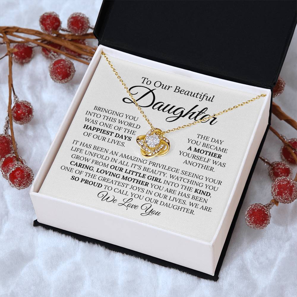 Heartfelt Mother's Day Gift For Daughter v1 - Love Knot Necklace