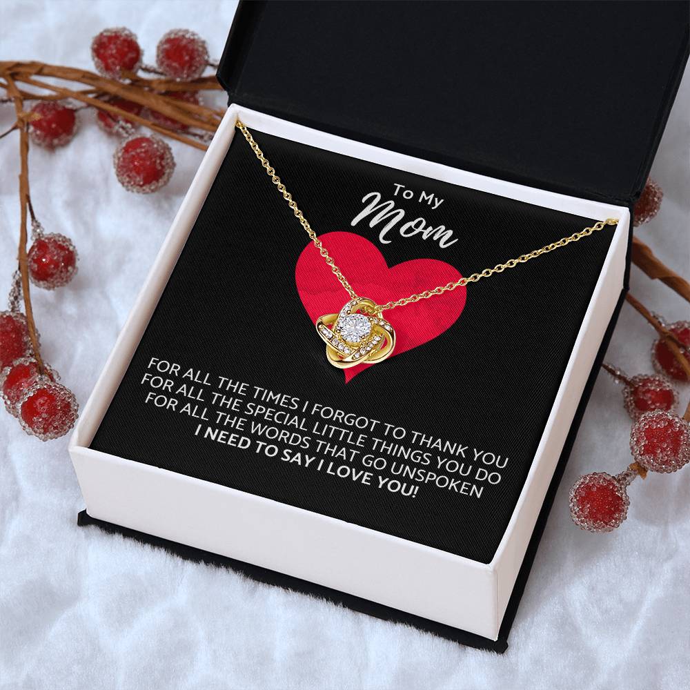 Premium Mother's Day Necklace Customize Gift For Your Loving Mom! ❤️ 1 Love Knot Necklace