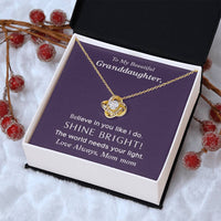 To My Beautiful Granddaughter Love Knot Necklace