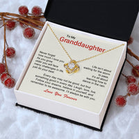 To My Granddaughter Love Knot Necklace