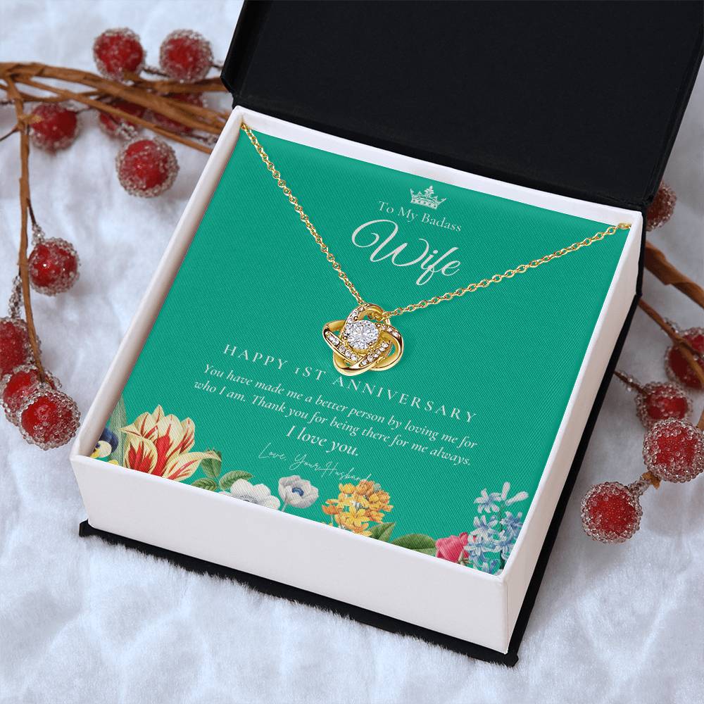 1 Year Anniversary Gift For Wife 1 Year Anniversary Gifts 1 Year Wedding Anniversary Gift Ideas 1St Wedding Anniversary Gift F(7) Love Knot Necklace