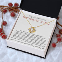 Doctorate Degree Graduation Gift Necklace Graduating Class Of 2022 Doctoral Degree Graduation Gift For Her Love Knot Necklace