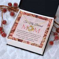 Mom I Love You More Than You Will Ever Know Cz Pendant And Earrings Gift Set Love Knot Necklace