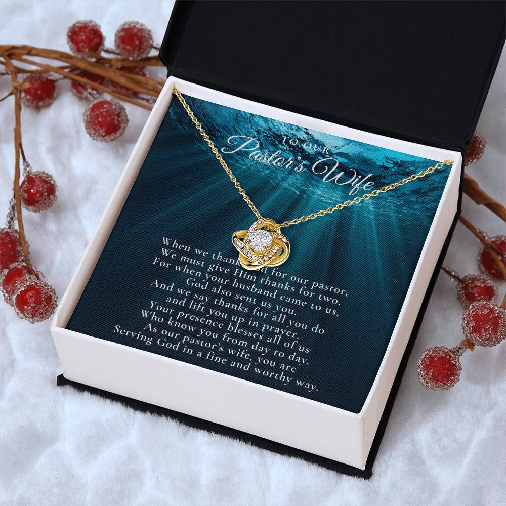 Pastors Wife Appreciation Gift Necklace Bible Study Gift Christmas Present For Pastors Wife Best Preacher Wife Gift Priest Wife Gift 1 Love Knot Necklace