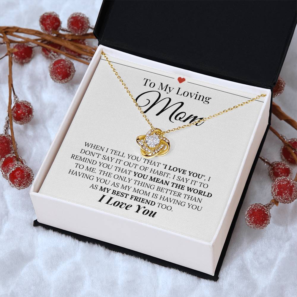 Heartfelt Mother's Day Gift Love Knot Necklace