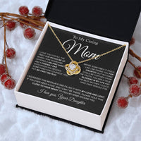 To My Caring Mom Love Knot Necklace