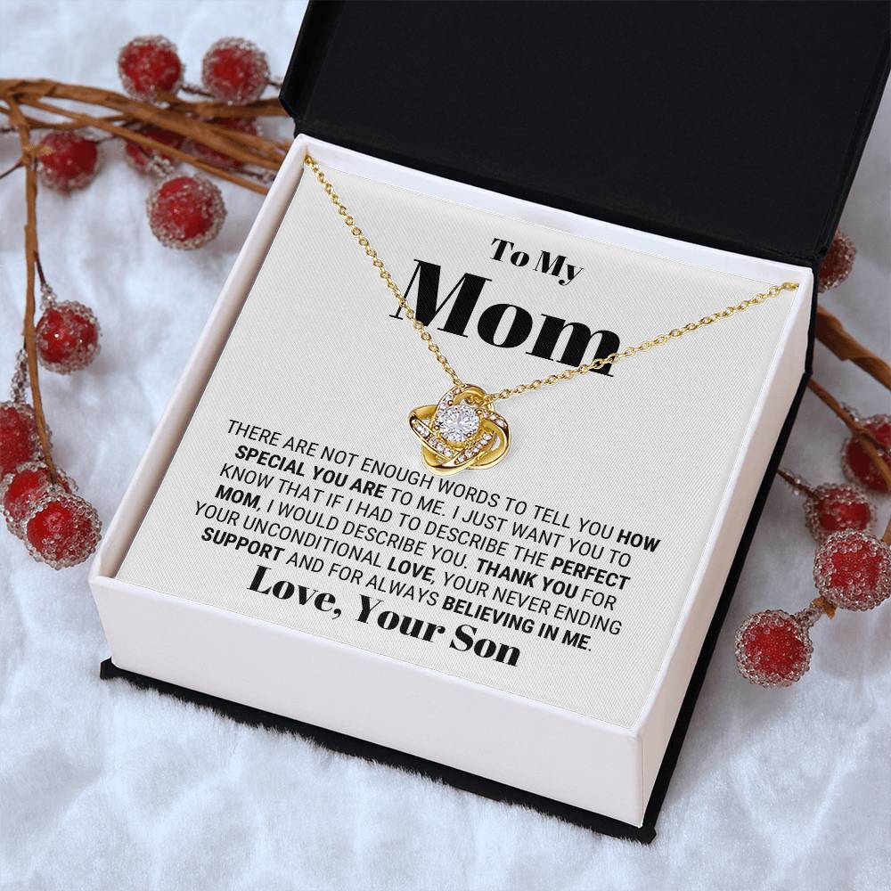 Perfect Mom Mother's Day Necklace Love Knot Necklace