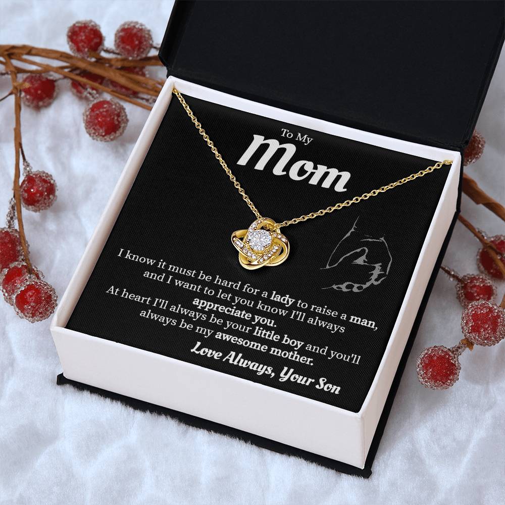 Mom - Love Always Necklace Love Knot Necklace