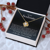 To My Soulmate Necklace Gift For Girlfriend From Boyfriend Girlfriend Birthday Anniversary Gift Love Knot Necklace