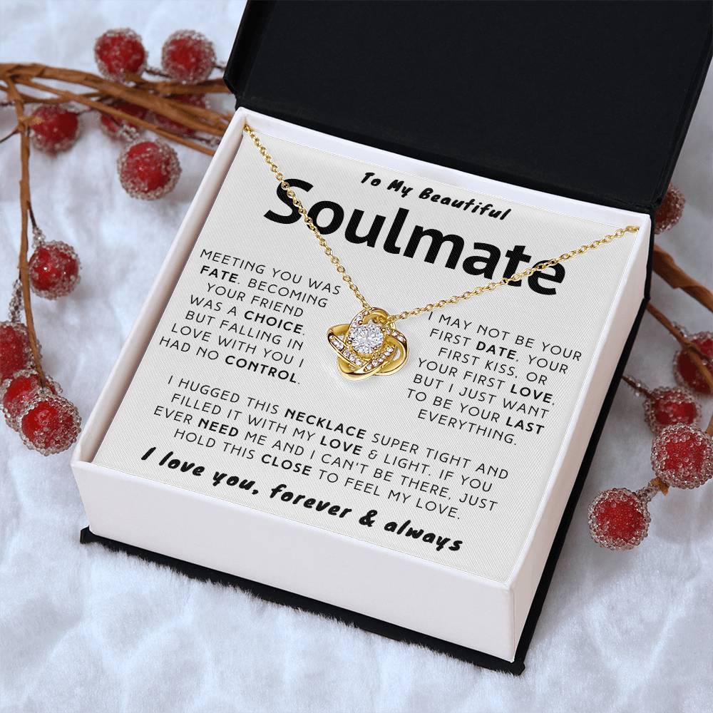 My Beautiful Soulmate Necklace - I Just Want To Be Your Last Everything 188.Lk.006-1 Love Knot Necklace