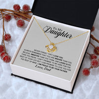 To My Daughter - Proud Of You - Necklace Love Knot Necklace