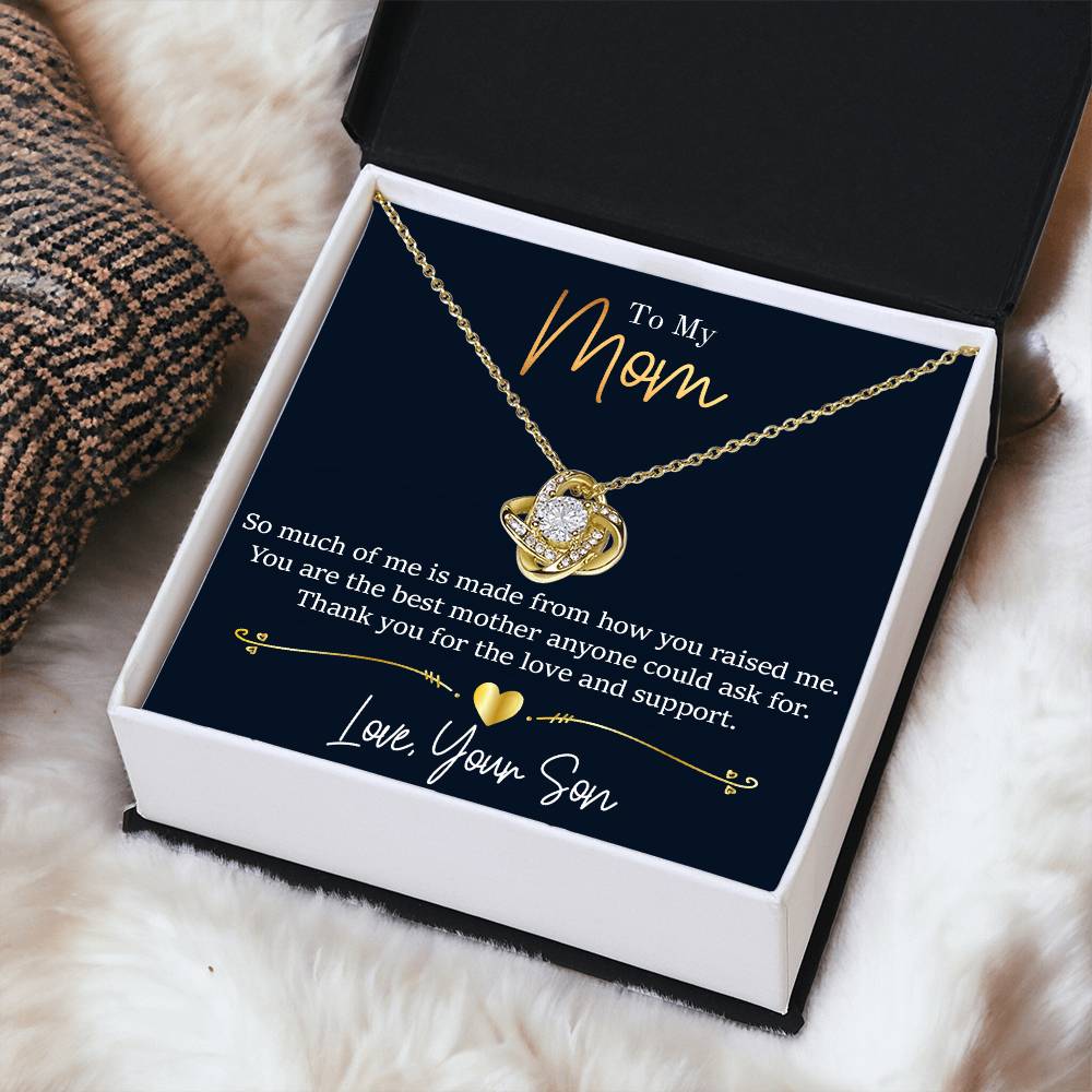 Mom - Thank You - Son 1 Love Knot Necklace