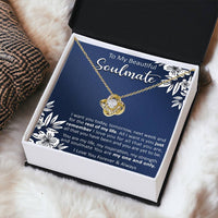 Gift For Your Soulmate - Today For All Navy Flower Love Knot Necklace Love Knot Necklace