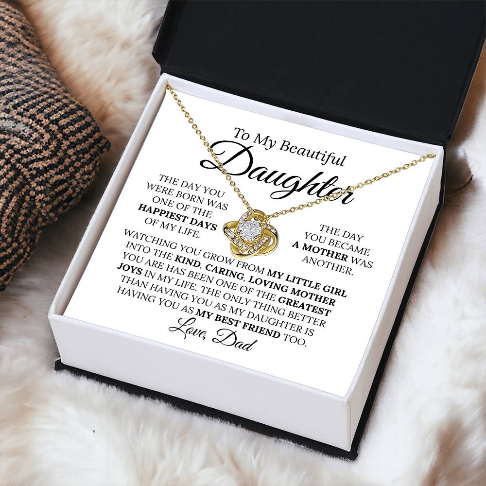 Heartfelt Mother's Day Gift For Daughter v1 Love Knot Necklace
