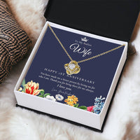 1 Year Anniversary Gift For Wife 1 Year Anniversary Gifts 1 Year Wedding Anniversary Gift Ideas 1St Wedding Anniversary Gift F(9) Love Knot Necklace