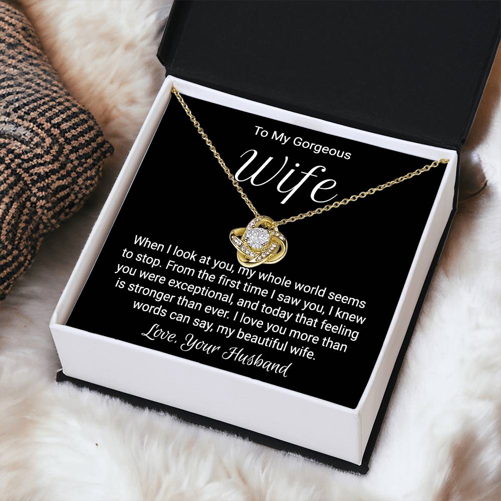 Gift For Wife Birthday - Love Knot Necklace