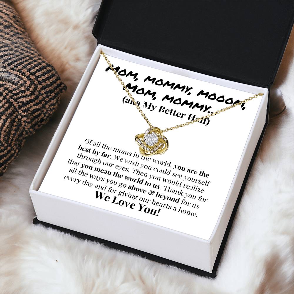 Cute Mother's Day Gift Love Knot Necklace