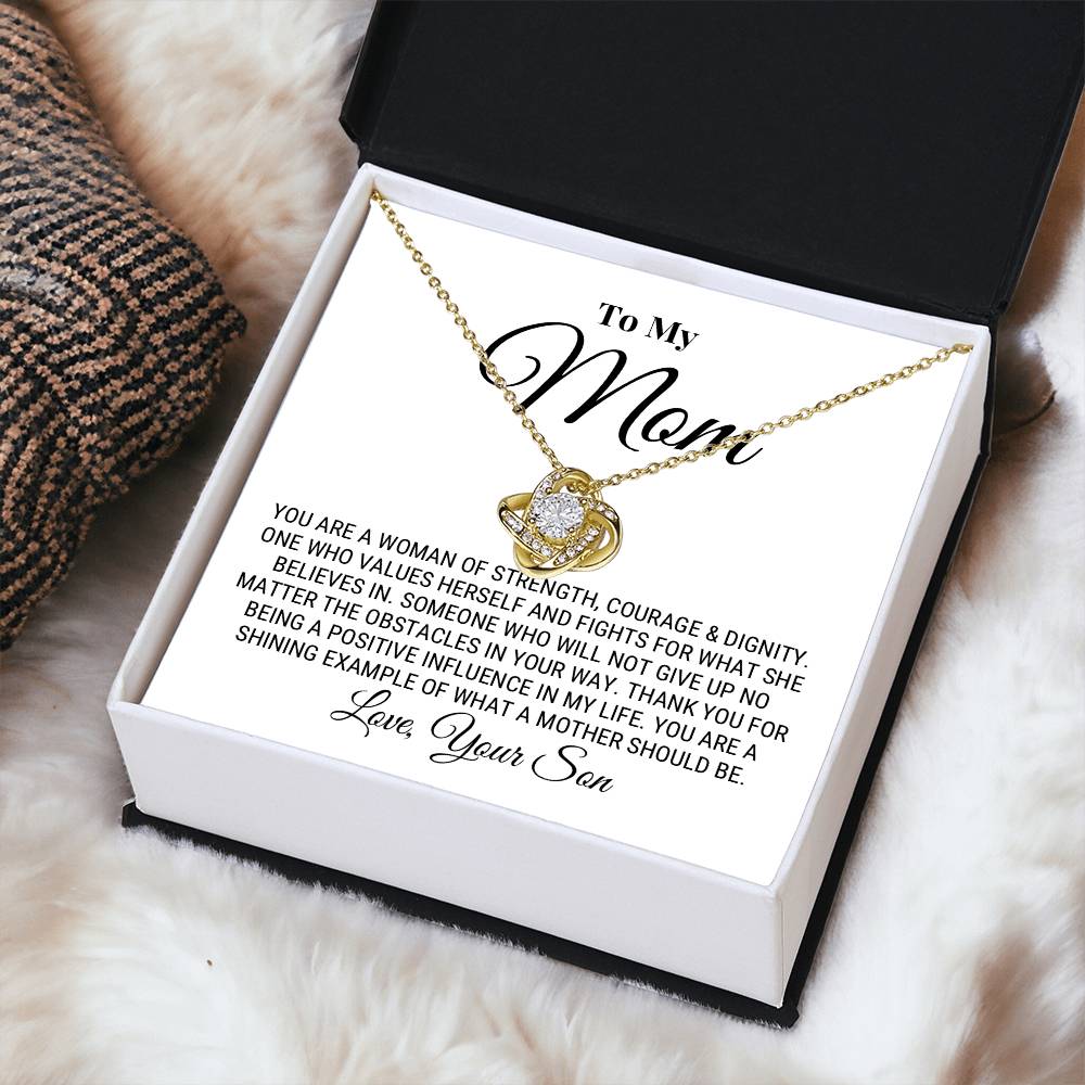 Shining Example Mother's Day Necklace Love Knot Necklace