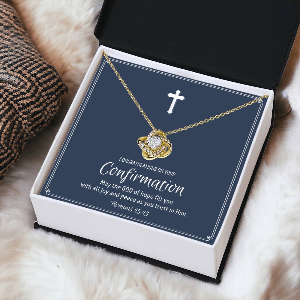 Confirmation Gift For Young Ladies Confirmation Granddaughter Love Knot Necklace Confirmation Gift Ideas For Girls Catholic Confirmation Love Knot Necklace