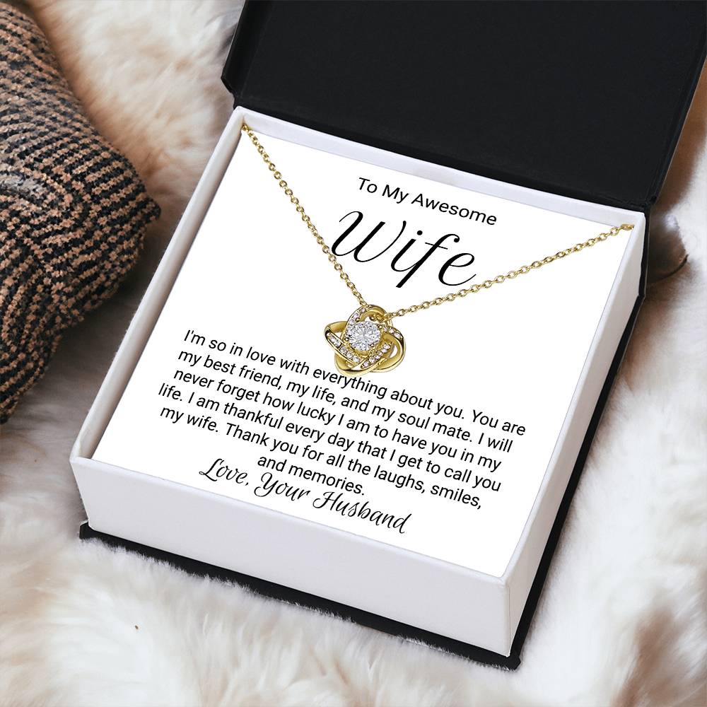 Birthday Necklace For Wife - Love Knot Love Knot Necklace