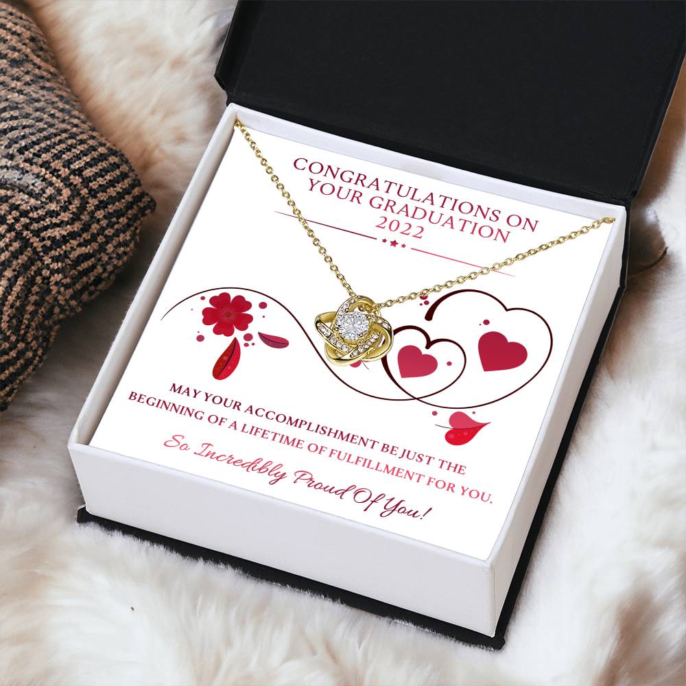Class Of 2022 Gift Necklace For Daughter Graduation Necklace For Granddaughter Graduation Gifts F Love Knot Necklace